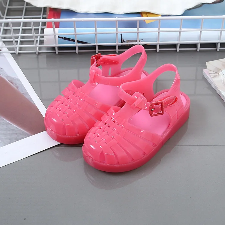 Mini Melissa/оригинальные 1:1 сандалии для девочек в римском стиле; Новинка года; летняя детская обувь; сандалии Melissa Rainbow; нескользящая обувь принцессы для девочек