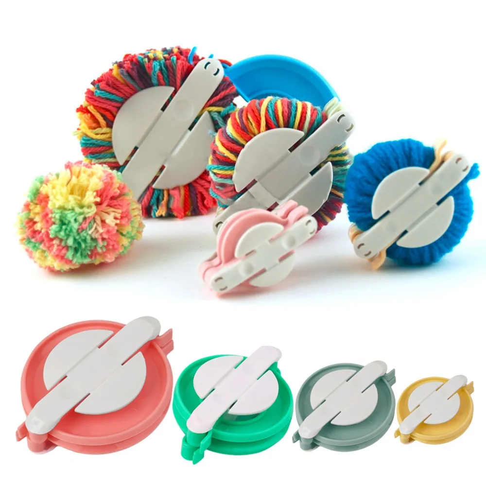 

38mm/48mm/68mm/88mm New 4 Sizes Pompom Maker Fluff Ball Weaver Needle Craft Knitting Loom Wool Tool DIY Needle Craft