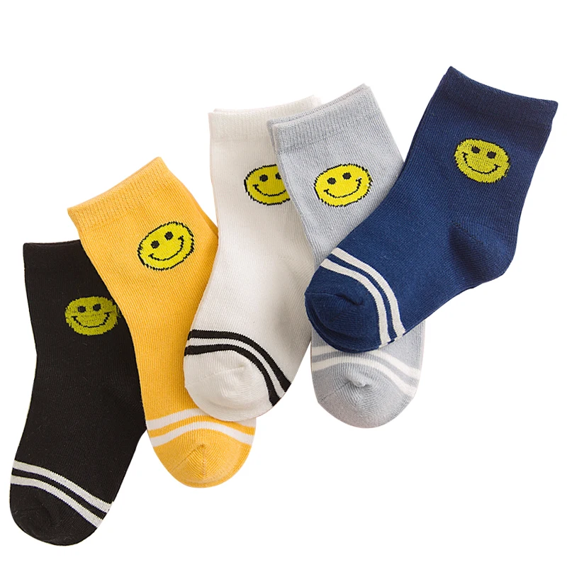 

5 Pair/lot 7 Kinds Style Soft Cotton Boys Girls Socks Cute Cartoon Pattern Kids Socks For Baby Boy Girl Suitable For 1-10Y