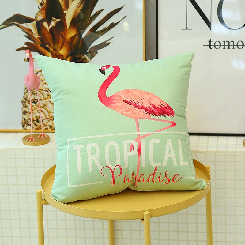 Flamingo Cushion Pillow Case Wedding Gifts for Guests Bridesmaid Gifts Baby Shower Souvenir Wedding Favors Personalized Gifts - Цвет: 2