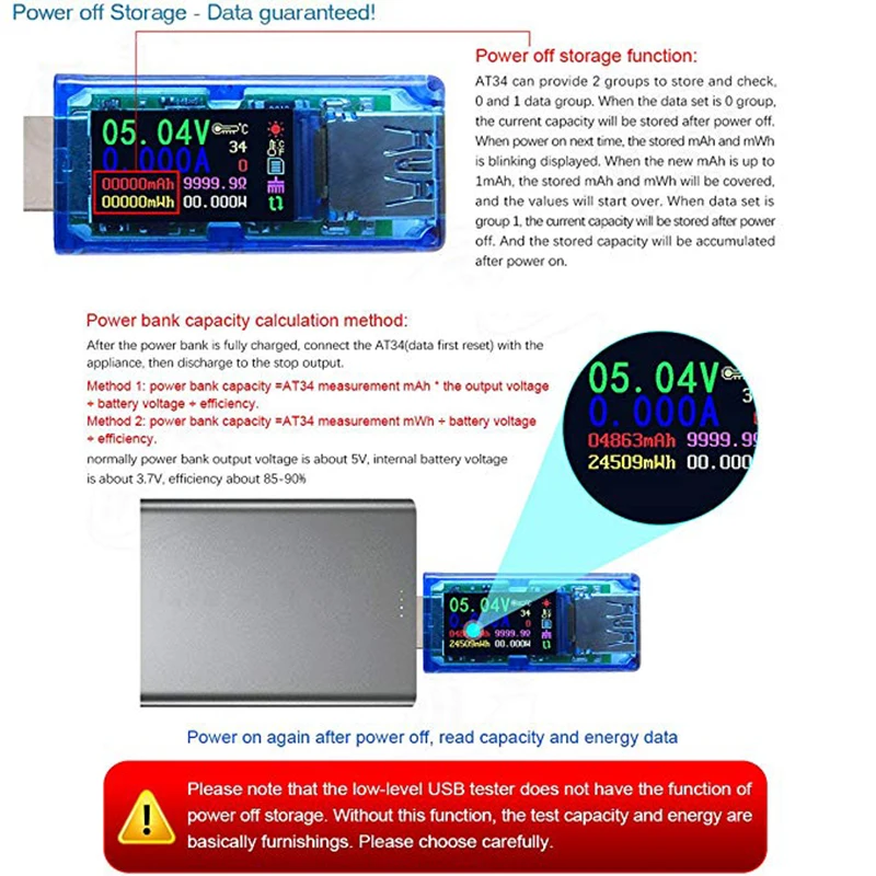 USB 3.0 Tester USB Charger Power Meter 3.7-30V 0-4A Voltage Tester Multimeter Current Meter Color Display Voltmeter Ammeter Test