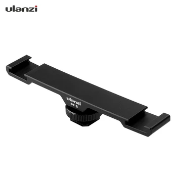 

Ulanzi PT-2 Double Hot Shoe Mount Extension Bar Dual Bracket for DV DSLR Camera Smartphone Mic LED Light Hot Shoe Mount