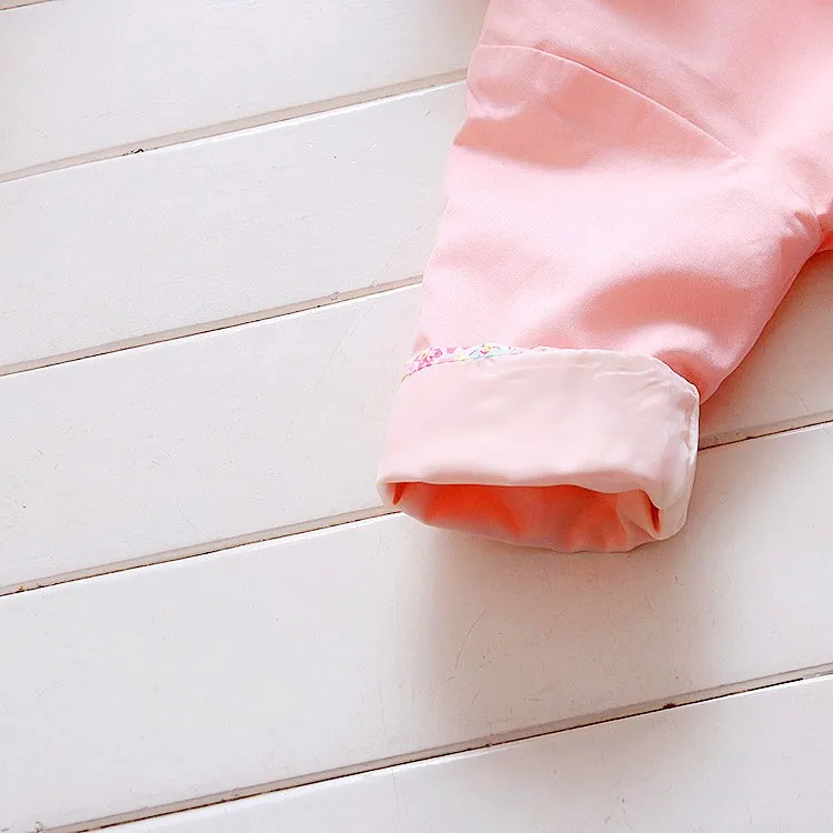 Г. Верхняя одежда с капюшоном в стиле Лолиты куртка для маленьких девочек модные розовые куртки с длинными рукавами для девочек, весенне-осеннее хлопковое Детское пальто