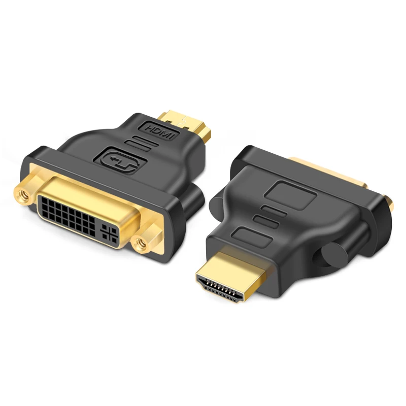 

DVI to HDMI Adapter Converter DVI 24+5 Male to HDMI Female Converter Hdmi Cable HDTV LCD PC DVD Projector TV BOX Audio Aux Cable
