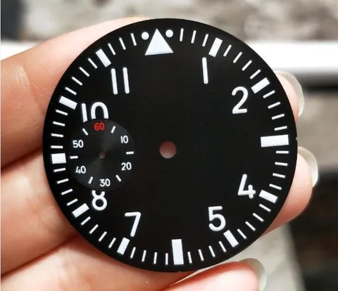Ajuste de Marcação Mostrador do Relógio dos Homens do Movimento Geervo Moda Estéril Número Preto Luminosa Cinco 6497 09a 38.9mm