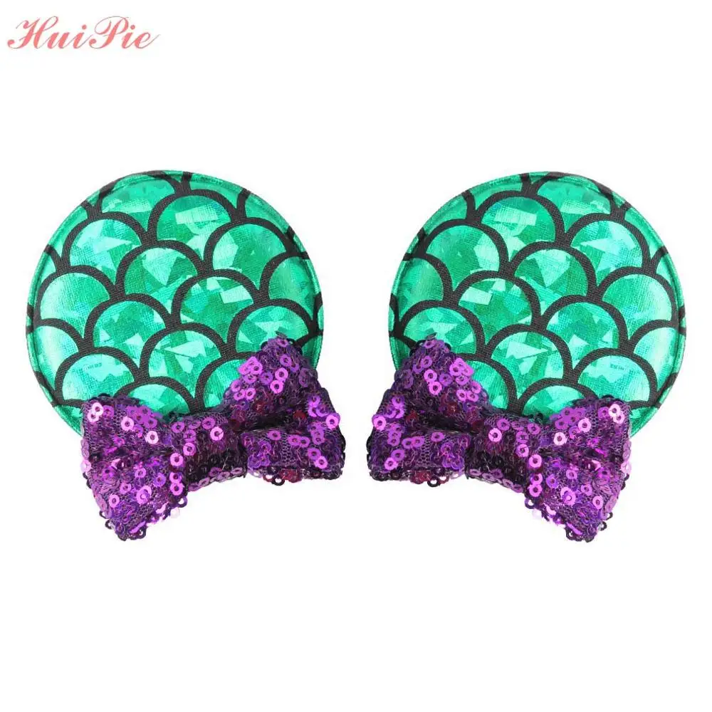 

1 Pair Glitter Minnie Ears Hairgrips Christmas Party Hair Clips For Kids Bow Minnie Mouse Ear For Girls Hair Accessories Sequin