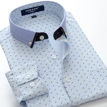 Новое поступление Мужчины весна осень с принтом в полоску толстые супер большой hihg качества Формальные футболки с длинными рукавами больших размеров M L XL 2XL-8XL