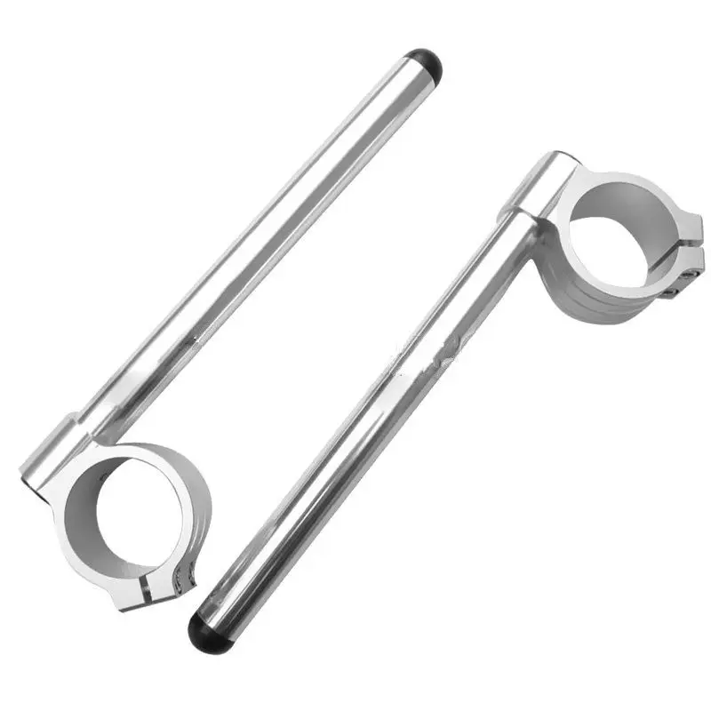 Handlebars Clip On Chrome Plated Universal 7/8" Bars 35mm Stanchions 