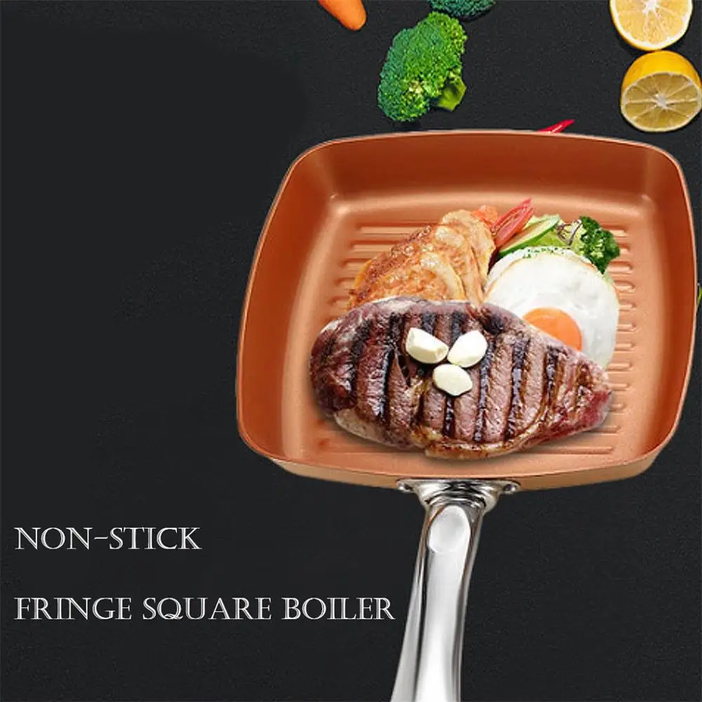 

Non-stick pan square pot Handle Folding for Kitchen Fry Cooking Steak Pans Portable Square Grill Aluminum Alloy panela @12
