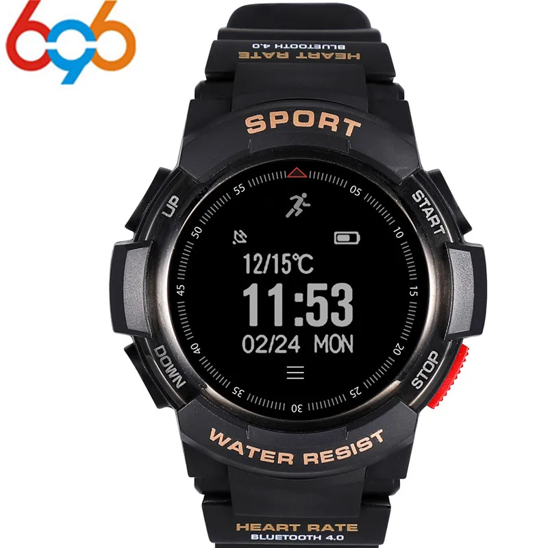 

696 F6 Smart Watch IP68 waterproof Smartwatch GPS Pedometer Heart Rate Monitor Fitness Tracker Message Reminder PK F5 kw18