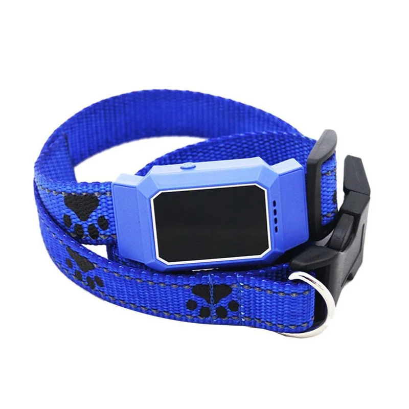 Умный мини gps-трекер для домашних животных с ошейником для собак, отслеживающий устройство для определения местоположения собак и кошек D35 - Цвет: Blue