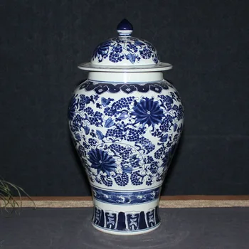 

Jingdezhen ceramic ginger jars Antique Porcelain temple jars blue and white chinese vase temple jar