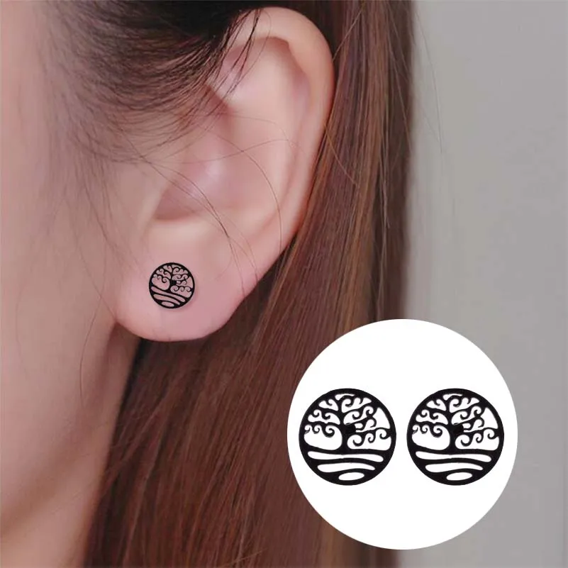 Oly2u Punk Night Bar Wine Cup&Music Note Earings Stainless Steel Funny Game Pad Studs Earrings for Women Kids Accessories