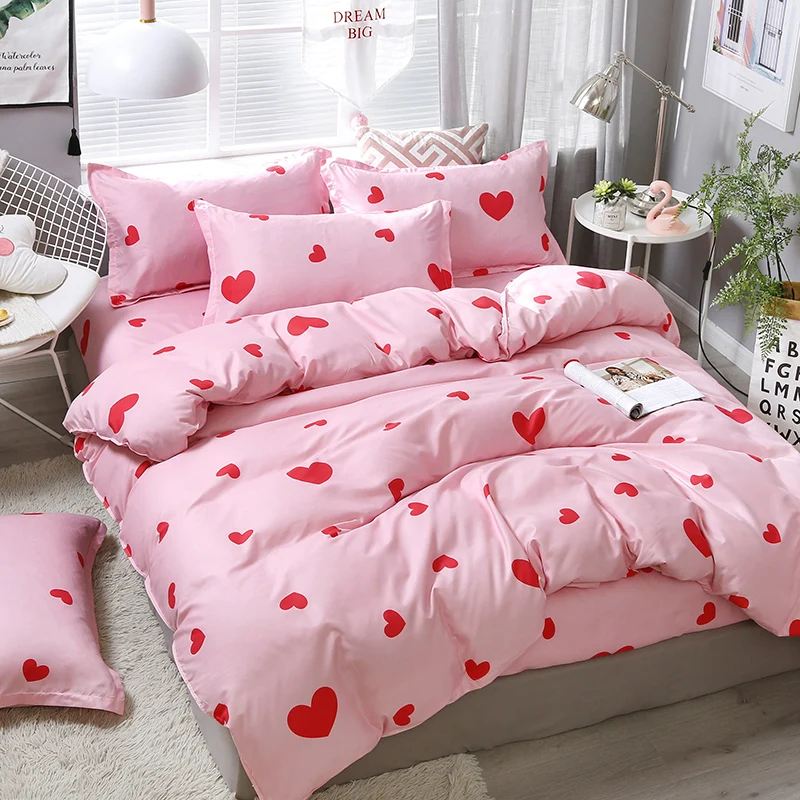 Роскошный комплект постельного белья с изображением улицы Сезам, розовый милый комплект постельного белья, простыня, пододеяльник, наволочка, постельное белье, постельное белье