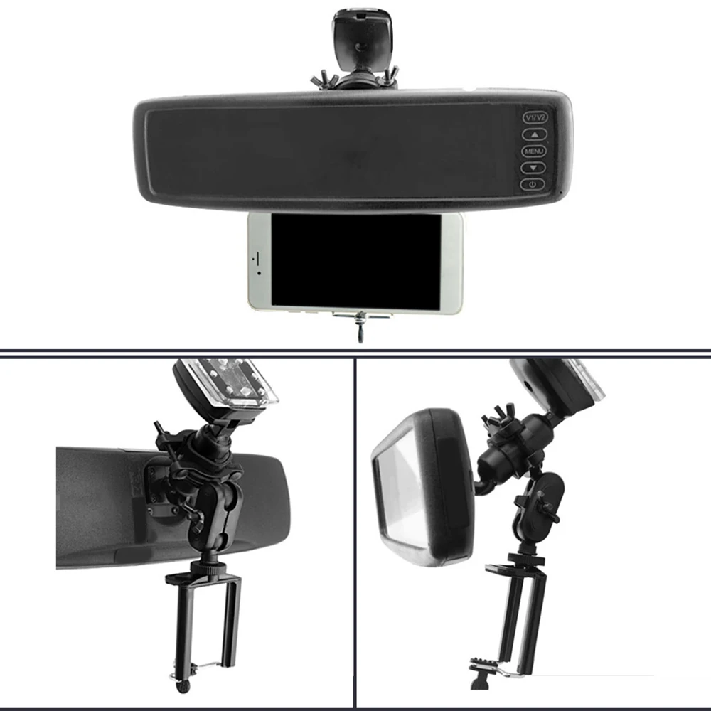 

1 Pc Black Universal Auto Car Rear View Mirror Mount-Stand Holder Bracket Cradle For Mobile Phone GPS Car Holders Accessories