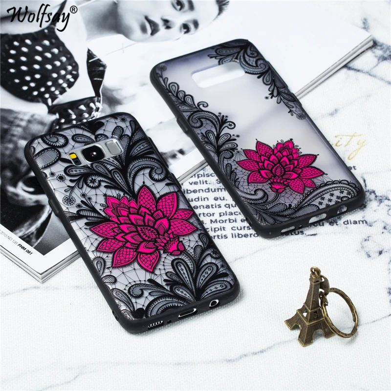 Sexy Flower Case sFor Samsung Galaxy S8 Plus Retro Lace Pattern Phone For Plastic Shell G955 |