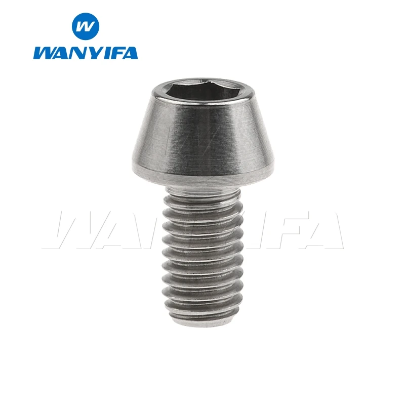 Wanyifa M6x10 15, 16, 18, 20, 25 30 35, 40 45 50 55 60 65 мм конусная головка Винт С Титановым болтом для Велосипедный дисковый тормоз - Цвет: M6x10 Titanium