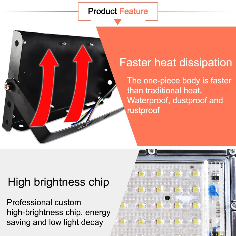 Светодиодный прожектор светильник 50 Вт 10 Вт Светодиодный прожектор светильник высокой яркости светодиодный уличный светильник переменного тока 220V 240 Вт водостойкый LED IP65 открытый светильник ing Светодиодный точечный светильник