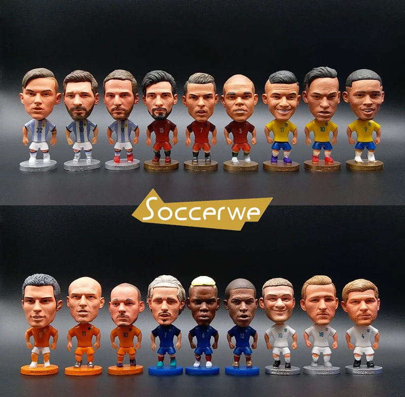 Soccerwe World National Soccer Star Players Lovely Action Figure Football Model Toys Kids Sports