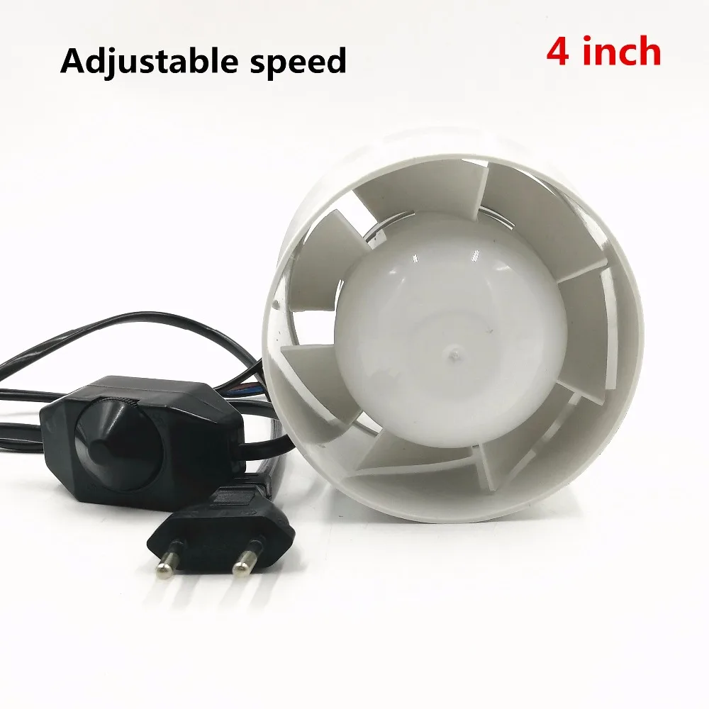 

220V 4 Inch Mini Fan Duct Fan Ceiling Ventilation 100mm Pipe Exhausted Ducted Fan Extractor Fan Blower With Speed Switch