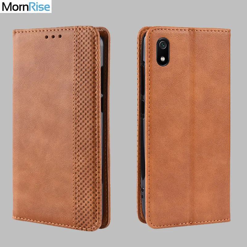 

Luxury Retro Slim Magnetic Leather Flip Cover For Xiaomi Redmi 7A Case Book Wallet Card Slot Stand Soft Cover Mobile Phone Bags