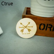 5 см деревенский сохранить дату деревянное бревно Персонализированная стрела сохранить дату свадебного приглашения на заказ Свадебные сувениры Флора гирлянда