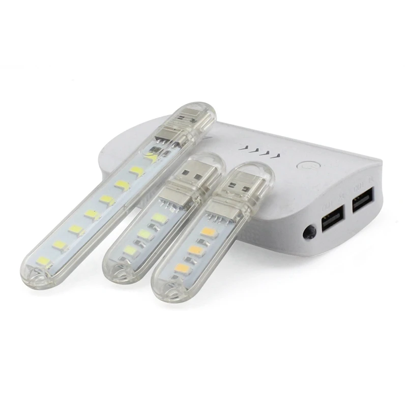 USB портативный свет для чтения 3 светодиодный s SMD 5730 светодиодный мини ночник компьютерная лампа DC 5 V белый теплый белый