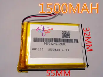 

best battery brand Free shipping 3.7V,1500mAH,[603255] PLIB; polymer lithium ion / Li-ion battery for dvr,GPS,mp3,mp4,cell phone