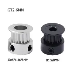 5 шт.. GT2-6mm зубчатый шкив 20 Зубное колесо диаметр 5/6. 35 мм алюминиевые зубчатые зубы 2 gt-6 мм шкив 3D принтеры Запчасти для Reprap часть