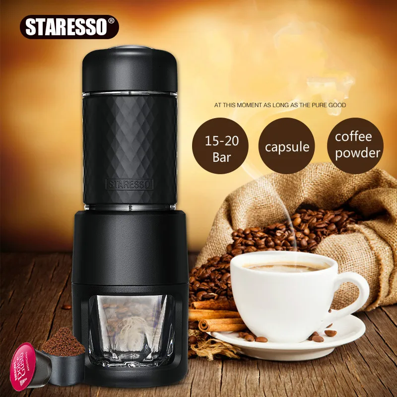 

STARESSO The second generation Multifunction Capsule coffee machine Portable Manual Espresso coffee machine 15-20Bar