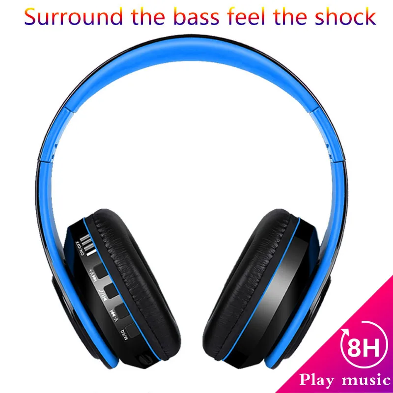 Портативный Беспроводной наушники Bluetooth складная гарнитура стерео аудио Mp3
