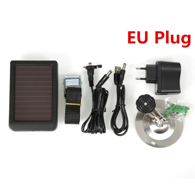 HC300M HC550M/G фото-ловушки охотничья игровая камера батарея Солнечная Панель зарядное устройство Внешняя Солнечная панель питания для дикой камеры - Цвет: EU Plug