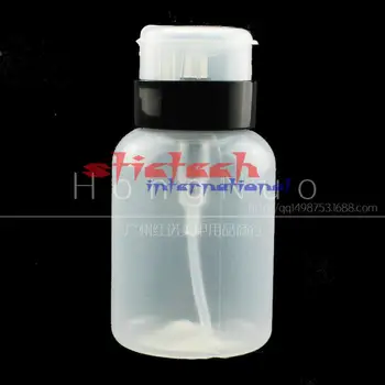 

by dhl 500 pcs Hot 210ml Clear Refillable Bottles Nail Art Polish Remover Cleaner Empty Spray Liquid Plastic Bottle Makeup Tools