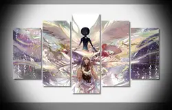 7316 deemo крылья девушка плакат деревянной рамке галерея wrap art печать домашнего декора стены подарок настенные картины уже висел цифровой