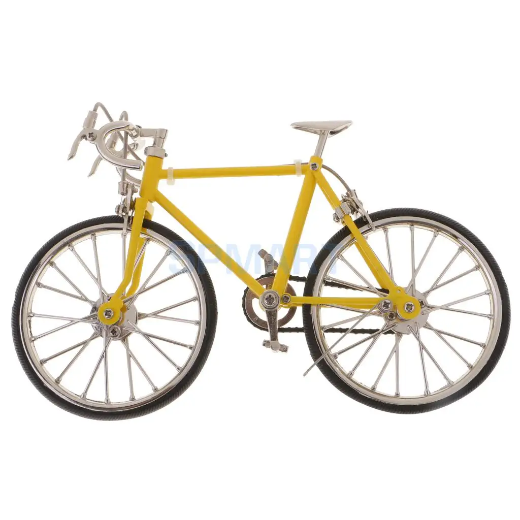 1:10 Весы сплава литья под давлением гоночный велосипед Модель реплики Велосипедный спорт игрушка коллекции детский подарок - Цвет: Yellow