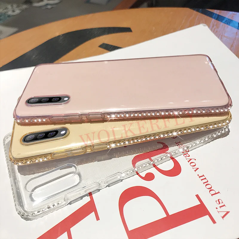 Алмазный чехол для samsung Galaxy A50 A70 A60 A40 A30 A20 M10 M20 M30 S10 E S8 S9 Plus Note 9 J4 J6 J8 A6 A8 A7 крышка