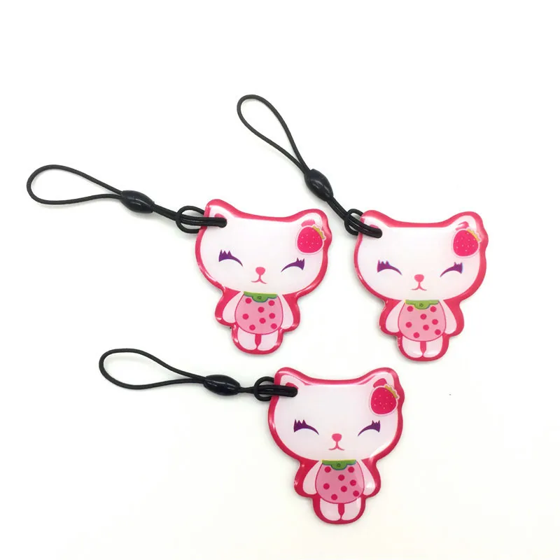 

10pcs 125khz T5577 keyfobs RFID Tag Key Ring Card 125KHZ Proximity Token Access Duplicate Token Tag llaveros Porta Chave Card