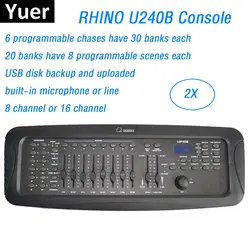 2 XLot Новый RHINO 240B DMX контроллер диджей оборудования DMX512 сценического освещения консоли для Светодиодный пар перемещения головы диджейский