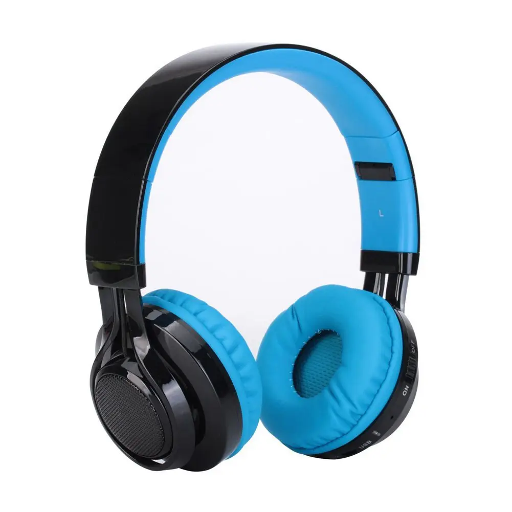 Foldable Wireless Bluetooth Stereo Headphones on Ear Headset Support SD