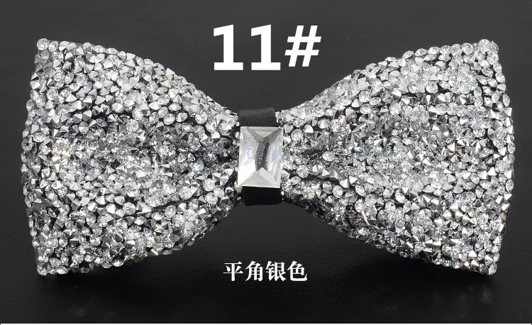 Британский стиль BowtieClothing аксессуары яркий алмаз острым рубашка с галстуком-бабочкой с бантом в полоску Свадебная вечеринка JO1861210