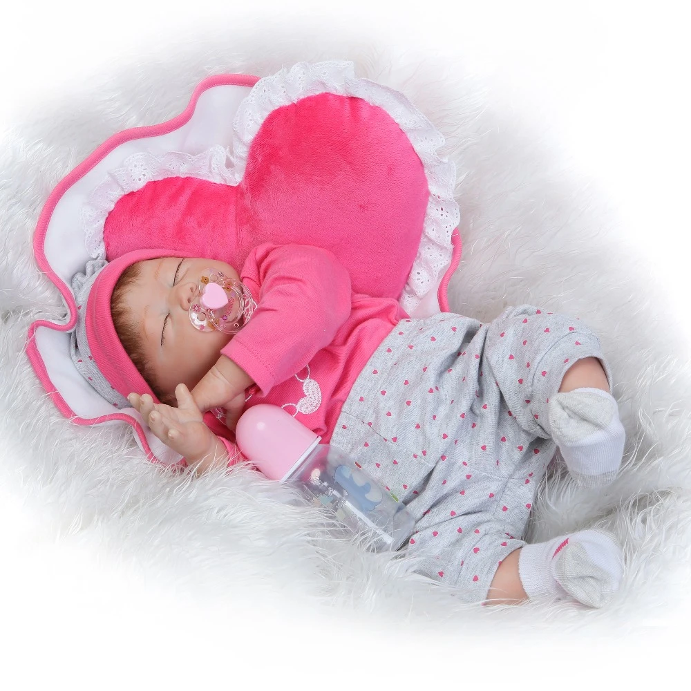 Inch 55 Weiche Silikon Reborn Baby Mädchen Puppen Realistisch Aussehende Neugeborenen Baby Kleinkind Niedlich bebe geschenk reborn| Puppen| - AliExpress