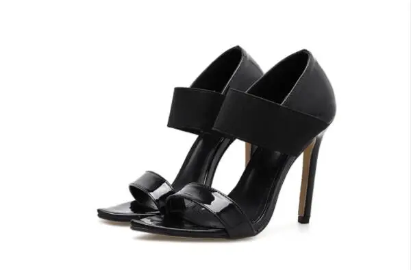 Zapatos Pointu Femmes Mince Hauts Cheville Mode Élastique A11043 Bande black Mujer De Apricot Dames Pompes D'été Chaussures Talons Sandales qHv7qrwp