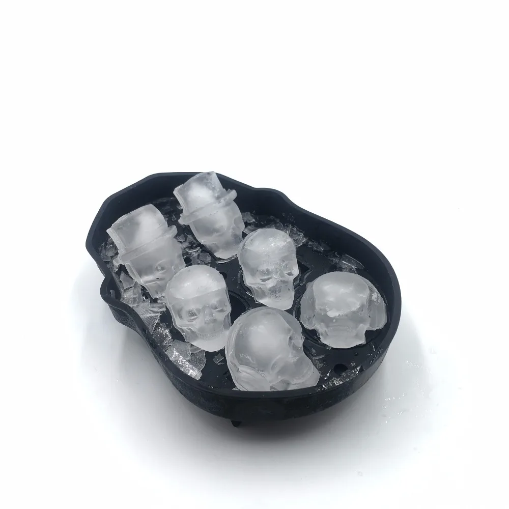 Лед Brother 6 отсеков силиконовые 3D череп льда cube maker, магазин при фабрике