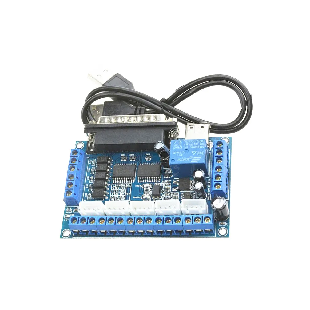 

1pc 5 axis CNC Breakout Board Controller Kit with USB Cable for Stepper Motor Driver MACH3