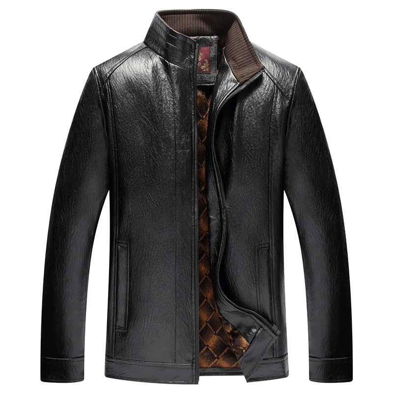 2019 New arrive Mens Leather Jacket Men Coats brand High Quality PU Outerwear Men's Leather Jackets Faux Fur Male leather coats