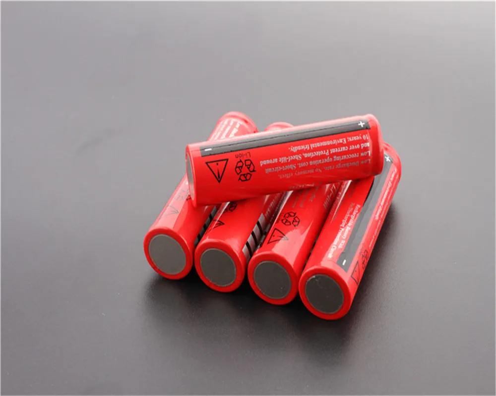 Красный 10 шт./лот 18650 6800mAh батарея новейшая литий-ионная аккумуляторная батарея 3,7 V для фонарика