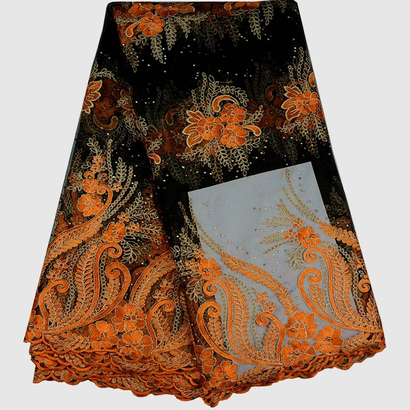 Aliexpress.com : Buy African Lace Fabric Orange Color
