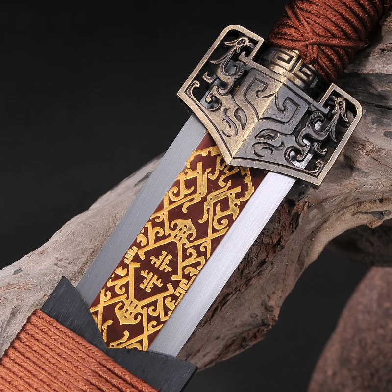 

Fully Hand-made Widen Blade Sword Red T10 Steel Straight Full Tang Blade Oil Quenched&Hand polished Collection sword