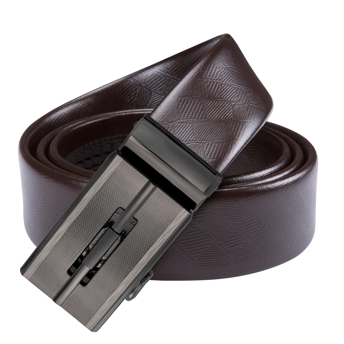 Hitie Mens Designer Belts For Men Brown Leather Automatic Buckle