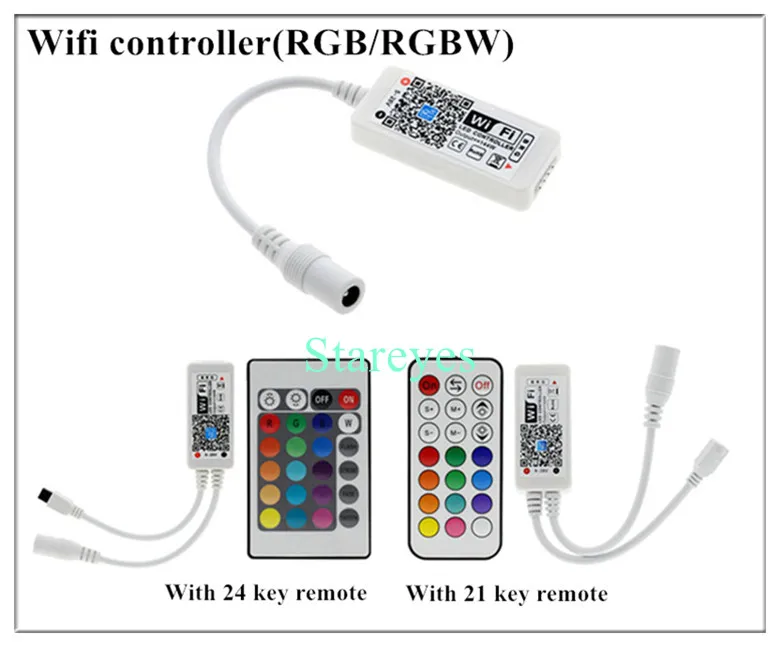 Светодиодный SMD 2835 3528 5050 IP20 IP65 IP67 IP68 водонепроницаемая лента IR RF Wifi Пульт дистанционного управления блок питания